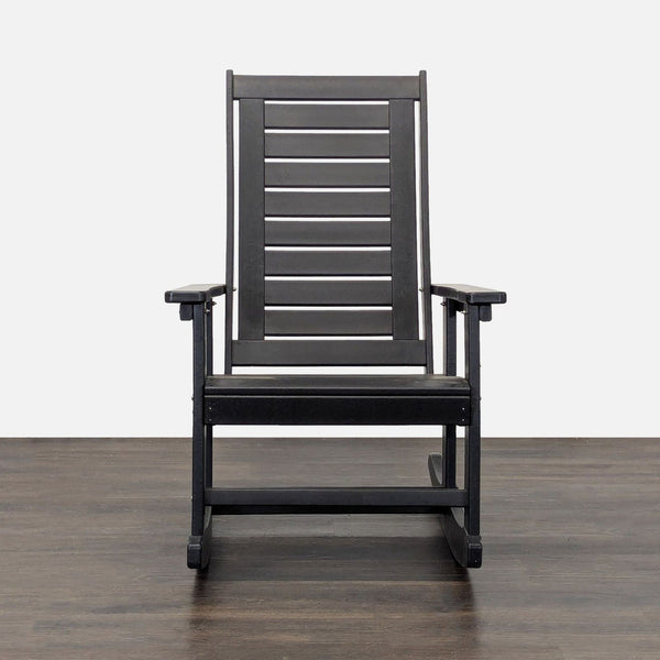Classic Black Wooden Rocking Lounge Chair for Indoor or Outdoor Use - Accepted Offer (16.67% discount)