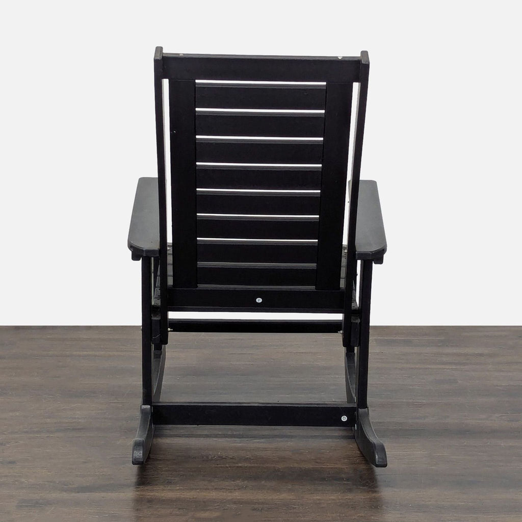 Classic Black Wooden Rocking Lounge Chair for Indoor or Outdoor Use