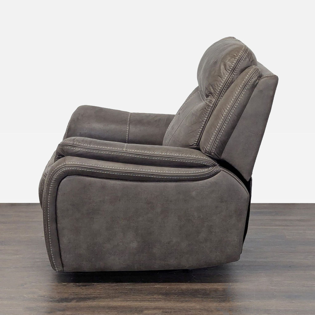 Plush Dark Gray Power Reclining Lounge Chair