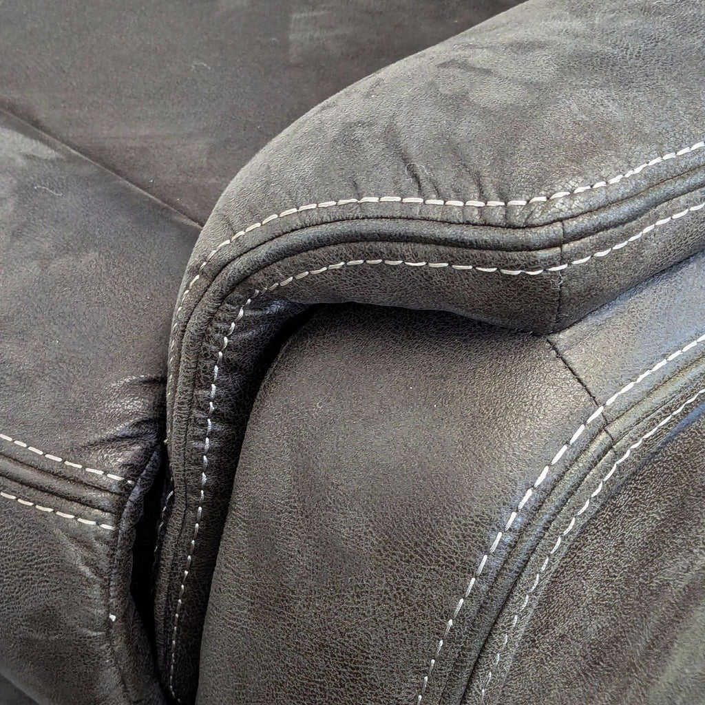 Plush Dark Gray Power Reclining Lounge Chair