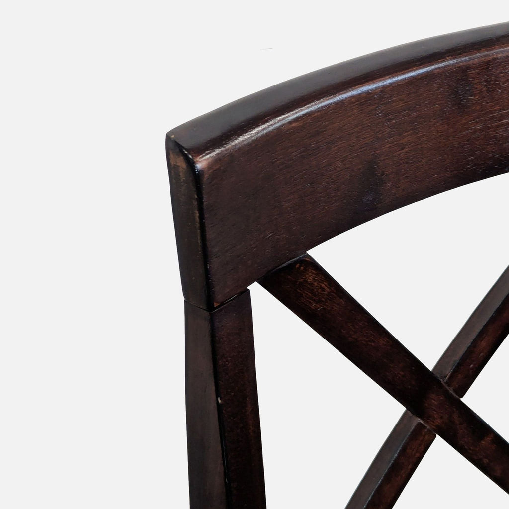 Square 5-Piece Wooden Dining Set with 4 Chairs, Dark Finish