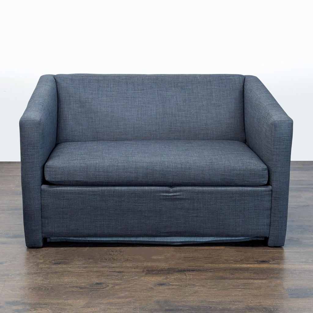 Couch hide-a-bed folded up for reference
Twin hide-a-bed couch in great condition roughly 15 years old. Used very little. 51" wide x 36" deep x 29" tall folded up. 
This is the same CB2 object as below unfolded.