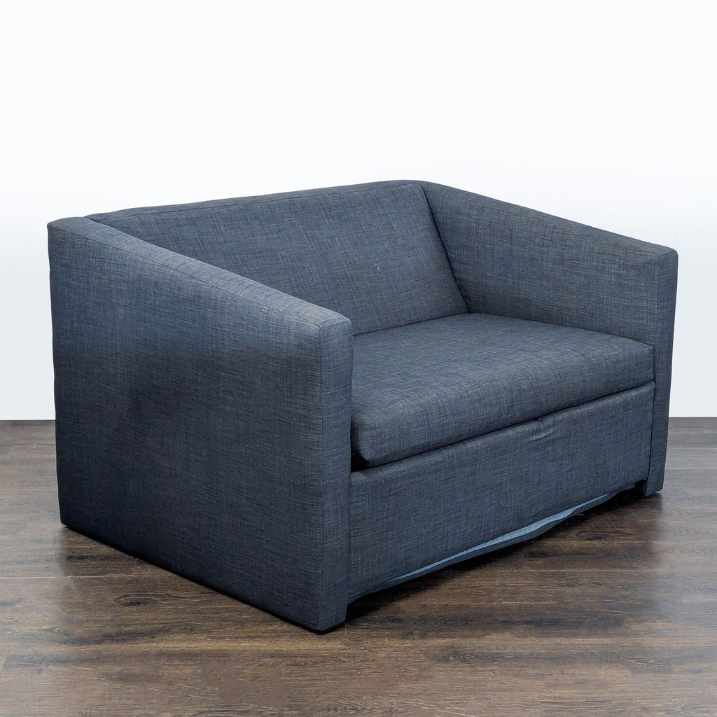 Couch hide-a-bed folded up for reference
Twin hide-a-bed couch in great condition roughly 15 years old. Used very little. 51" wide x 36" deep x 29" tall folded up. 
This is the same CB2 object as below unfolded.