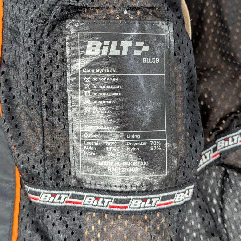 Bilt Black Leather Motorcycle Jacket – Sports & Outdoors Protective Gear