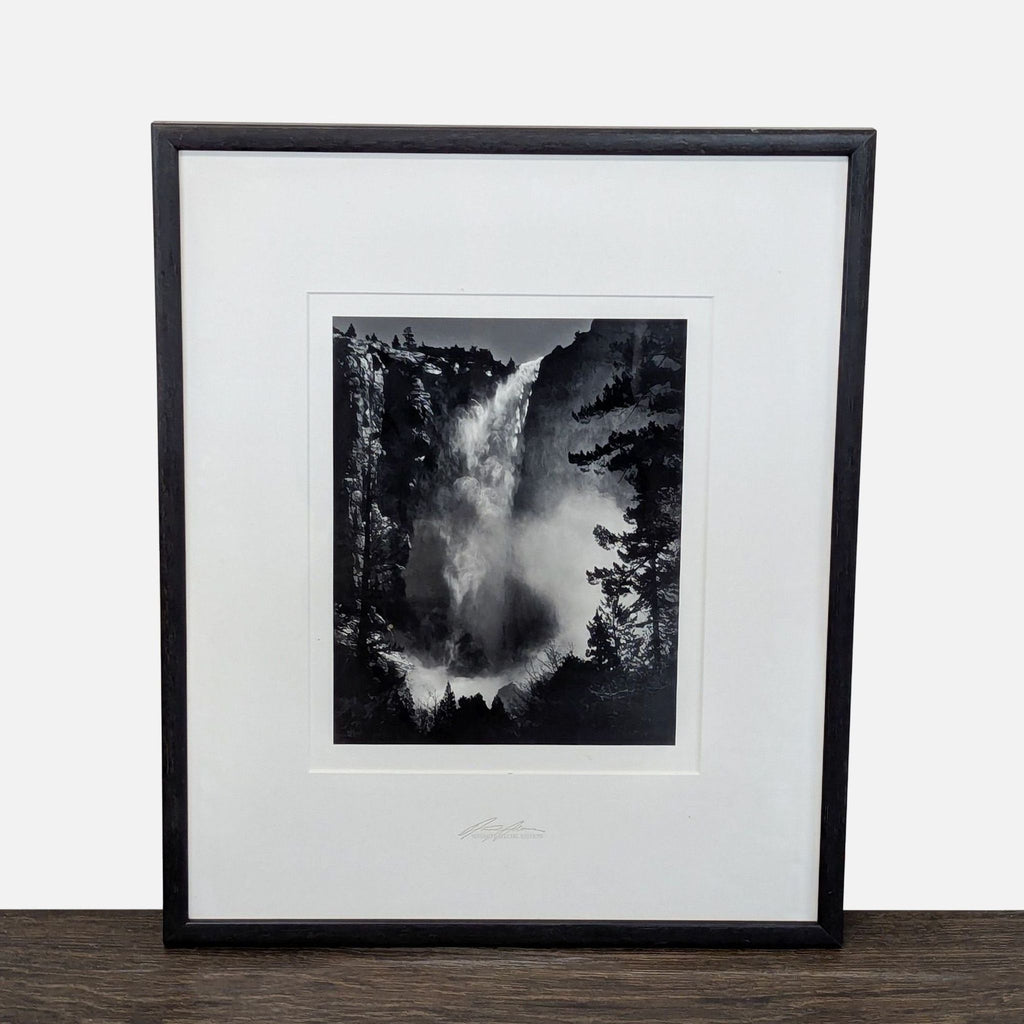 Ansel Adams “Bridalveil Fall, Yosemite” Yosemite Special Edition Silver Gelatin Photograph, Framed