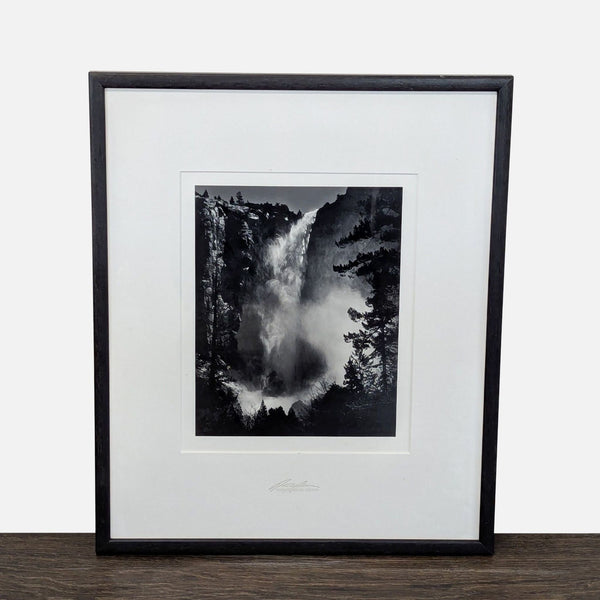 Ansel Adams “Bridalveil Fall, Yosemite” Yosemite Special Edition Silver Gelatin Photograph, Framed