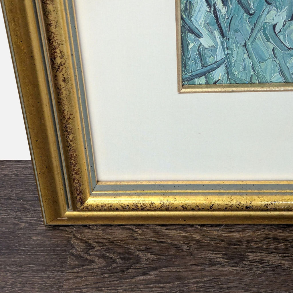 Van Gogh "Plain Near Auvers“ Landscape Print in Gold Frame