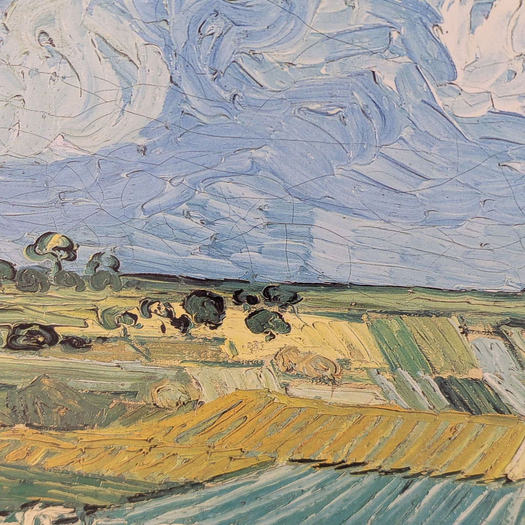 Van Gogh "Plain Near Auvers“ Landscape Print in Gold Frame