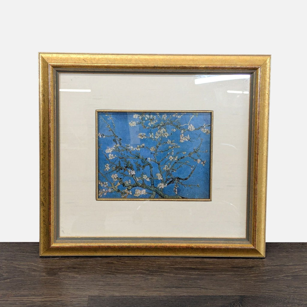 Van Gogh “Almond Blossom” Framed Print – Classic Wall Art in Gold Frame