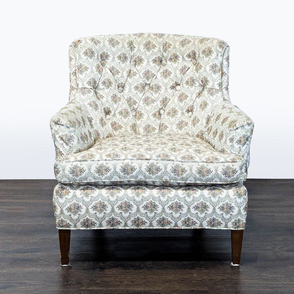 Classic Vintage Lounge Chair with Patterned Upholstery - Accepted Offer (40.12% discount)