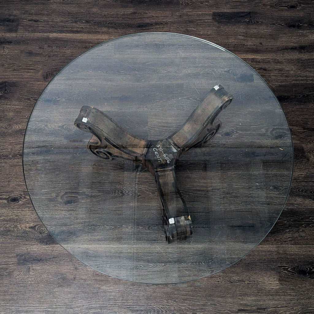 Vintage Glass Top Coffee Table