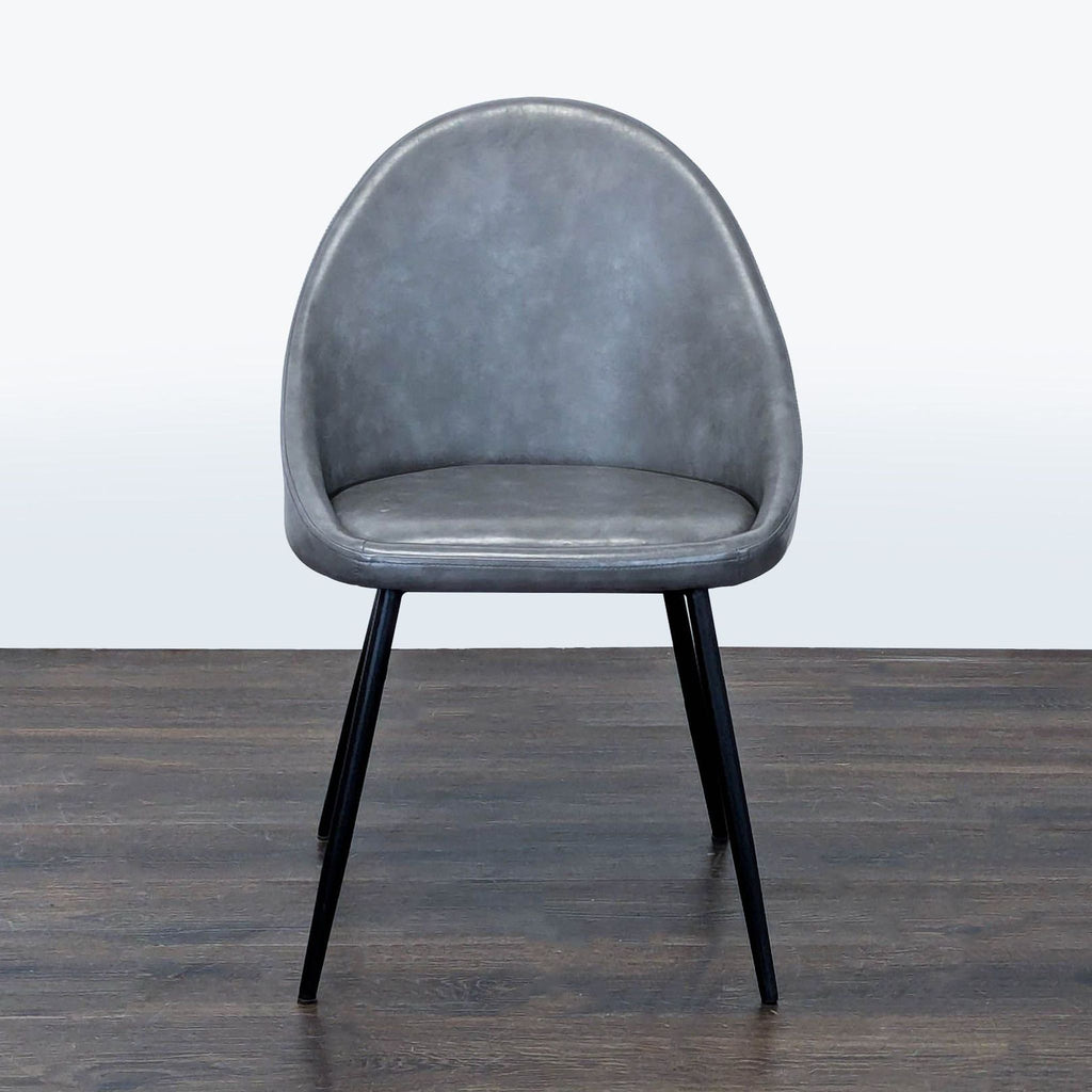 Leather and Metal Dining Chair with Cushion - Accepted Offer (29.49% discount)