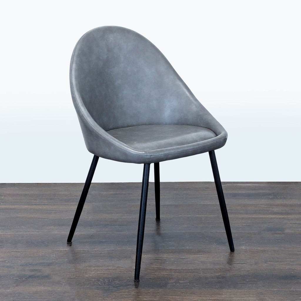 Leather and Metal Dining Chair with Cushion - Accepted Offer (29.49% discount)