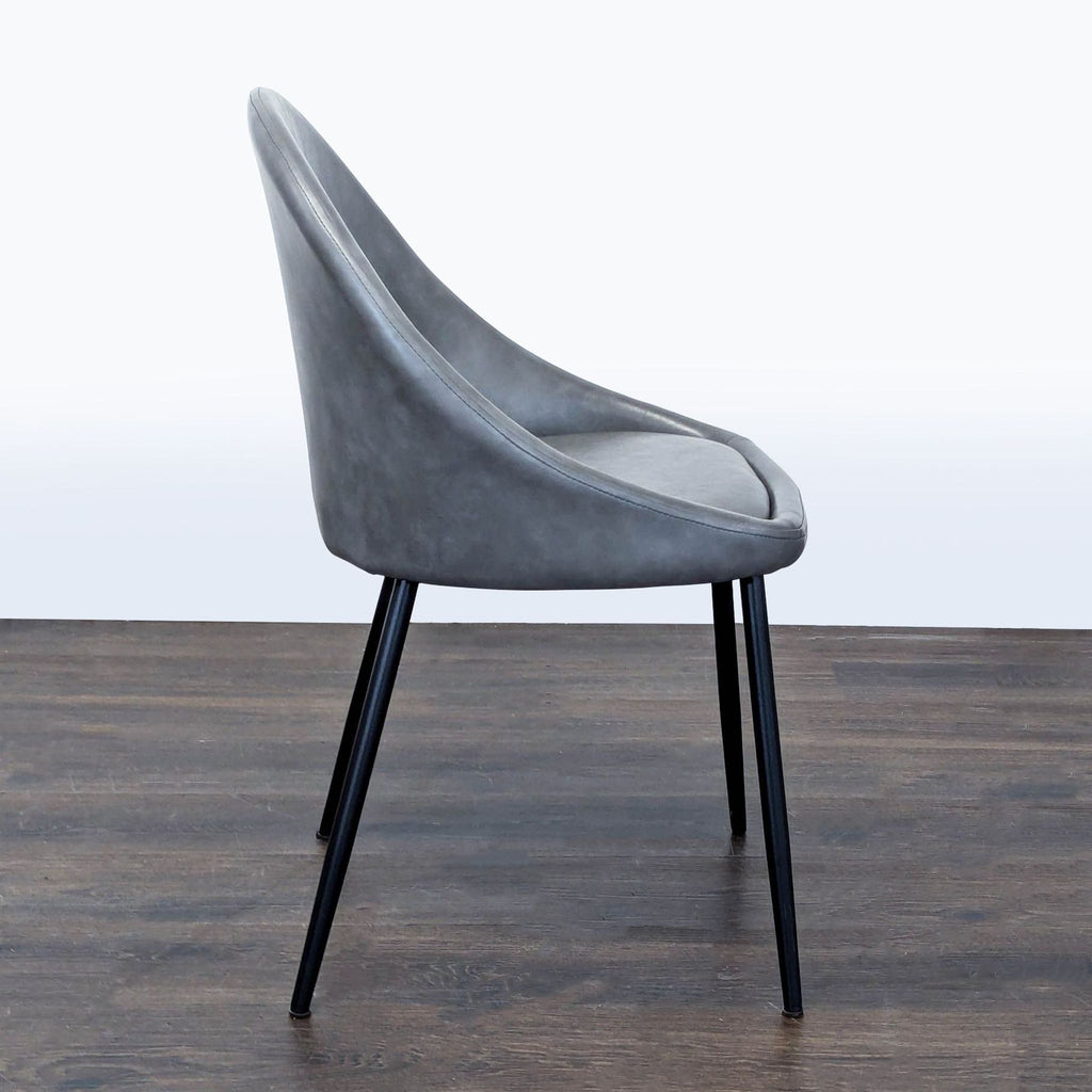 Leather and Metal Dining Chair with Cushion - Accepted Offer (29.49% discount)