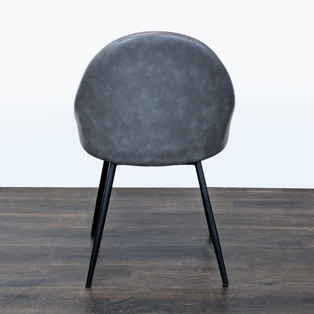 Leather and Metal Dining Chair with Cushion - Accepted Offer (29.49% discount)