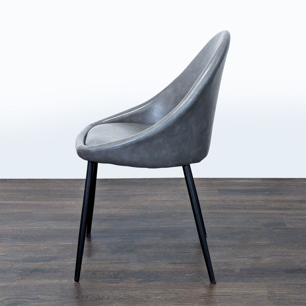 Leather and Metal Dining Chair with Cushion - Accepted Offer (29.49% discount)