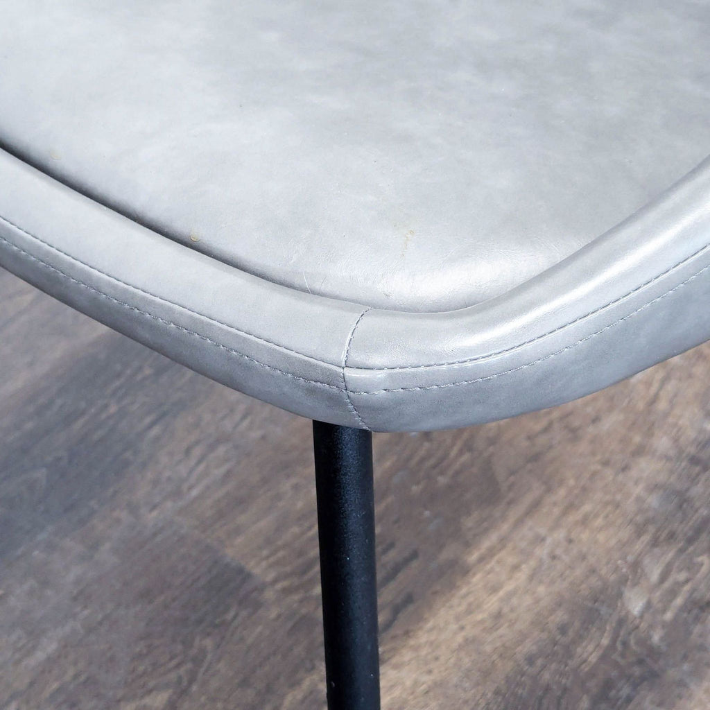 Leather and Metal Dining Chair with Cushion - Accepted Offer (29.49% discount)