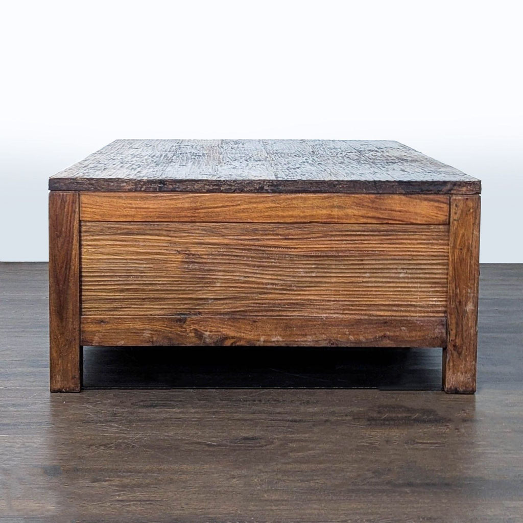 Rustic Wood Two Drawer Coffee Table
