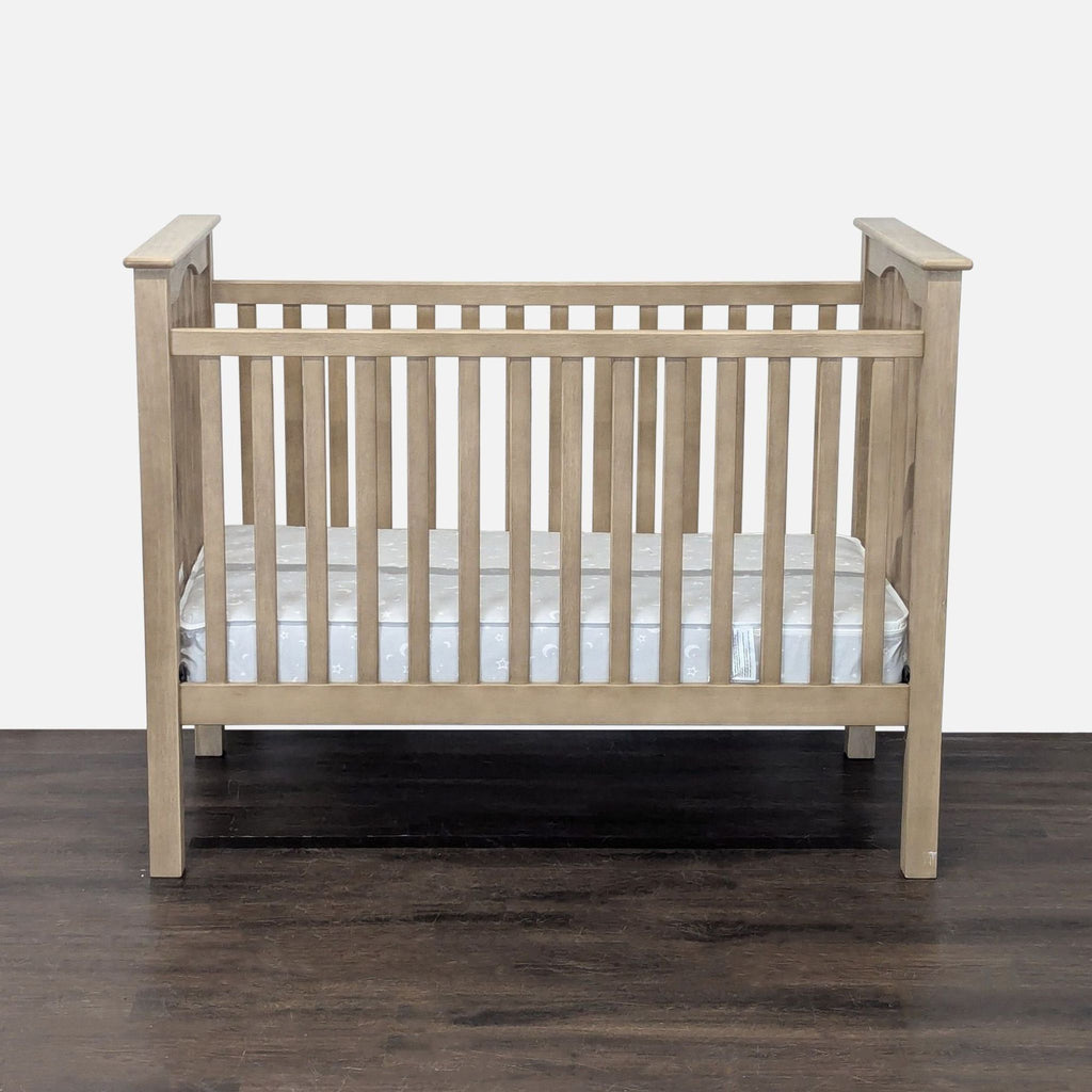 Pottery Barn Kids Classic Kendall Convertible Wood Baby Crib with Lullaby Mattress