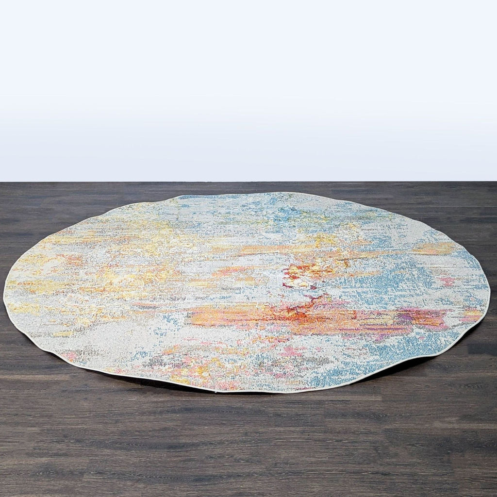 Nourison Abstract Celestial Collection Multicolor Round Rug- 7’10”