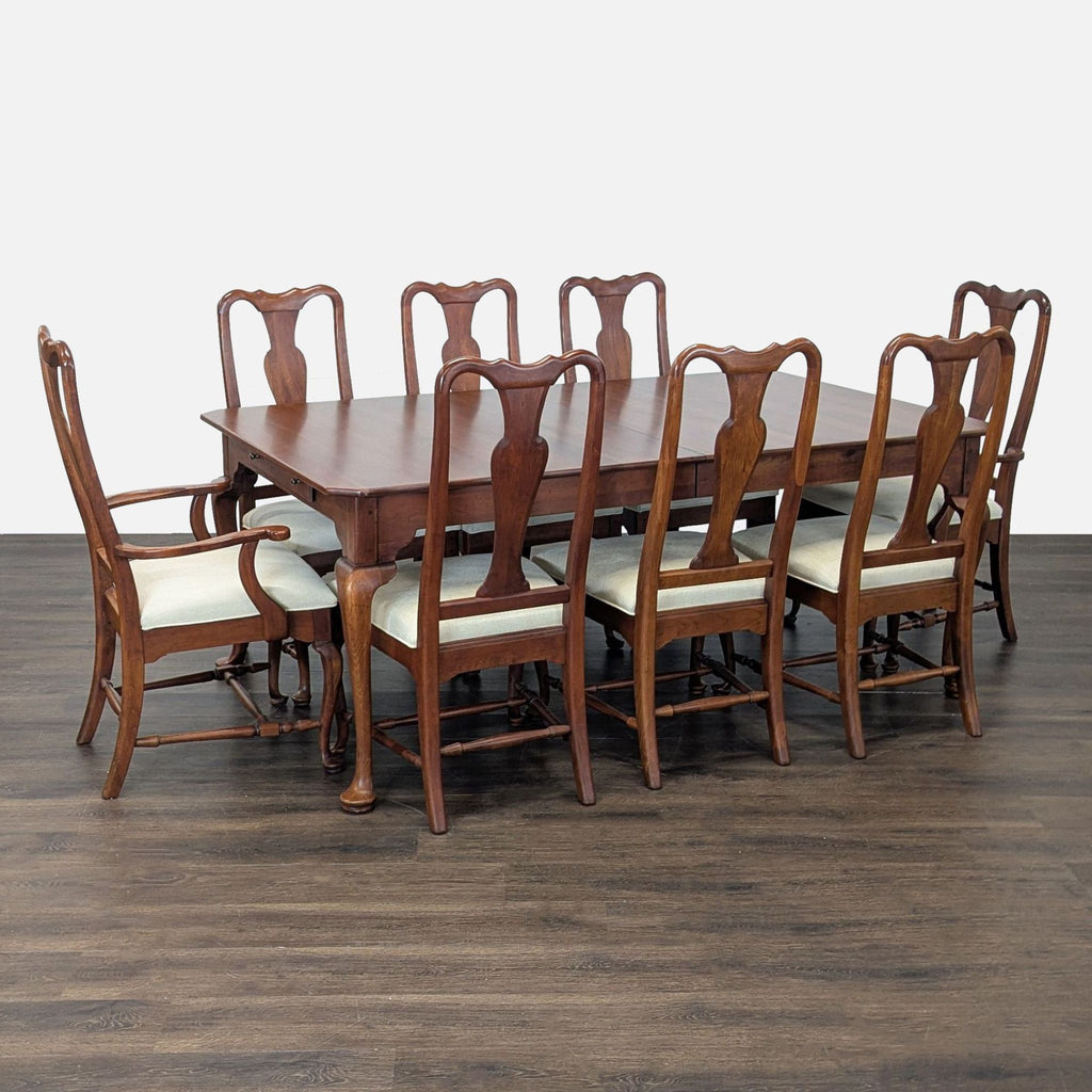 Bob Timberlake for Lexington Solid Cherry Queen Anne 9-Piece Extendable Dining Set
