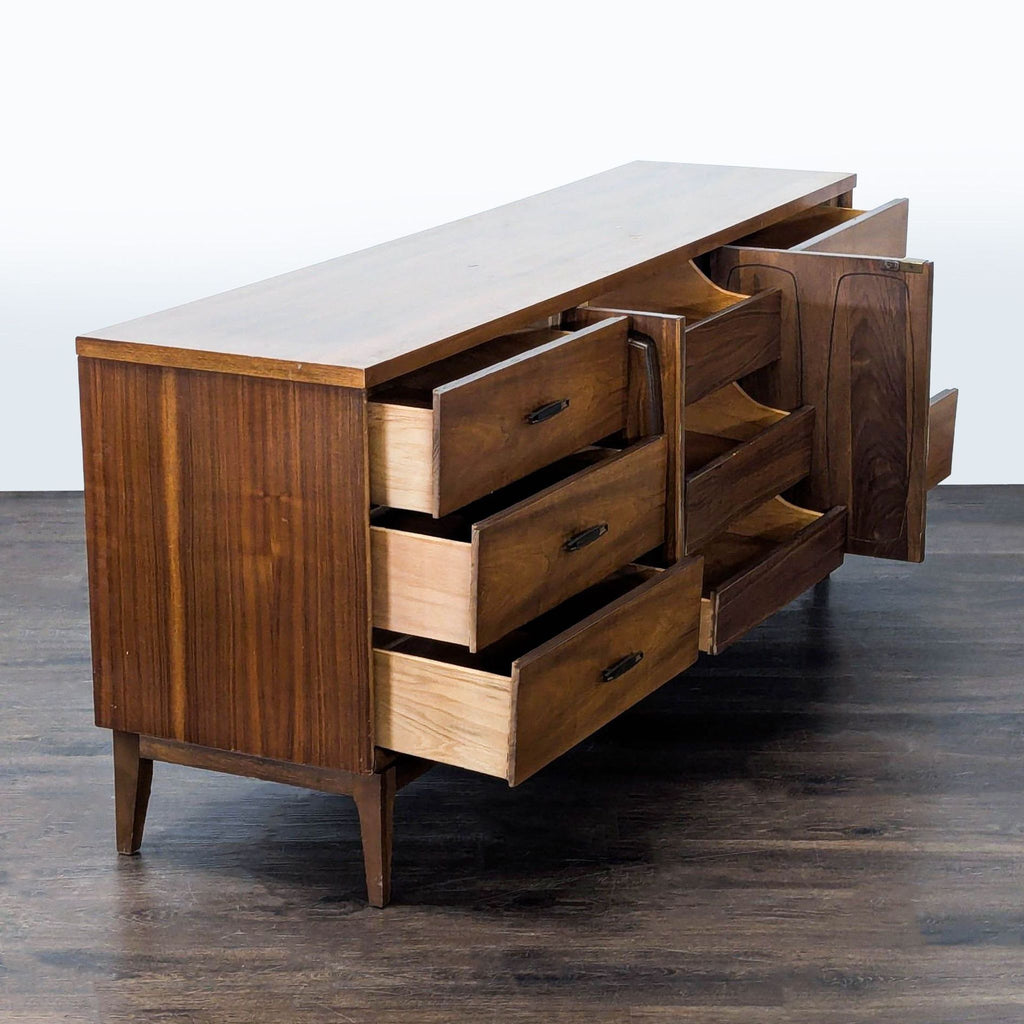Vintage Broyhill Mid-Century Modern Walnut Credenza
