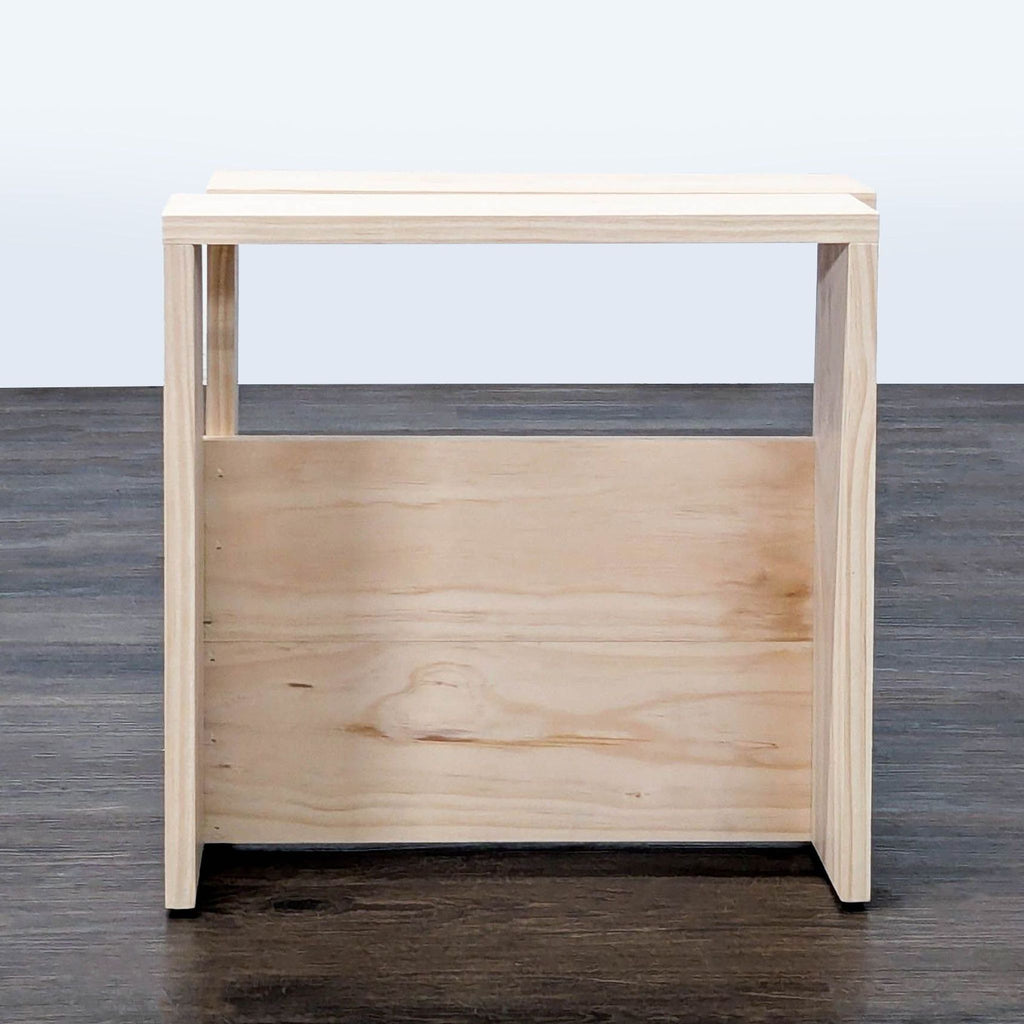 3. Natural pine object by Manual, displayed unpolished and without finishing treatment.