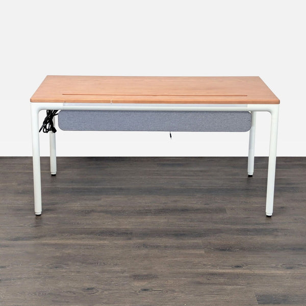 Beflo Modern Desk with Cable Management and Wood Finish