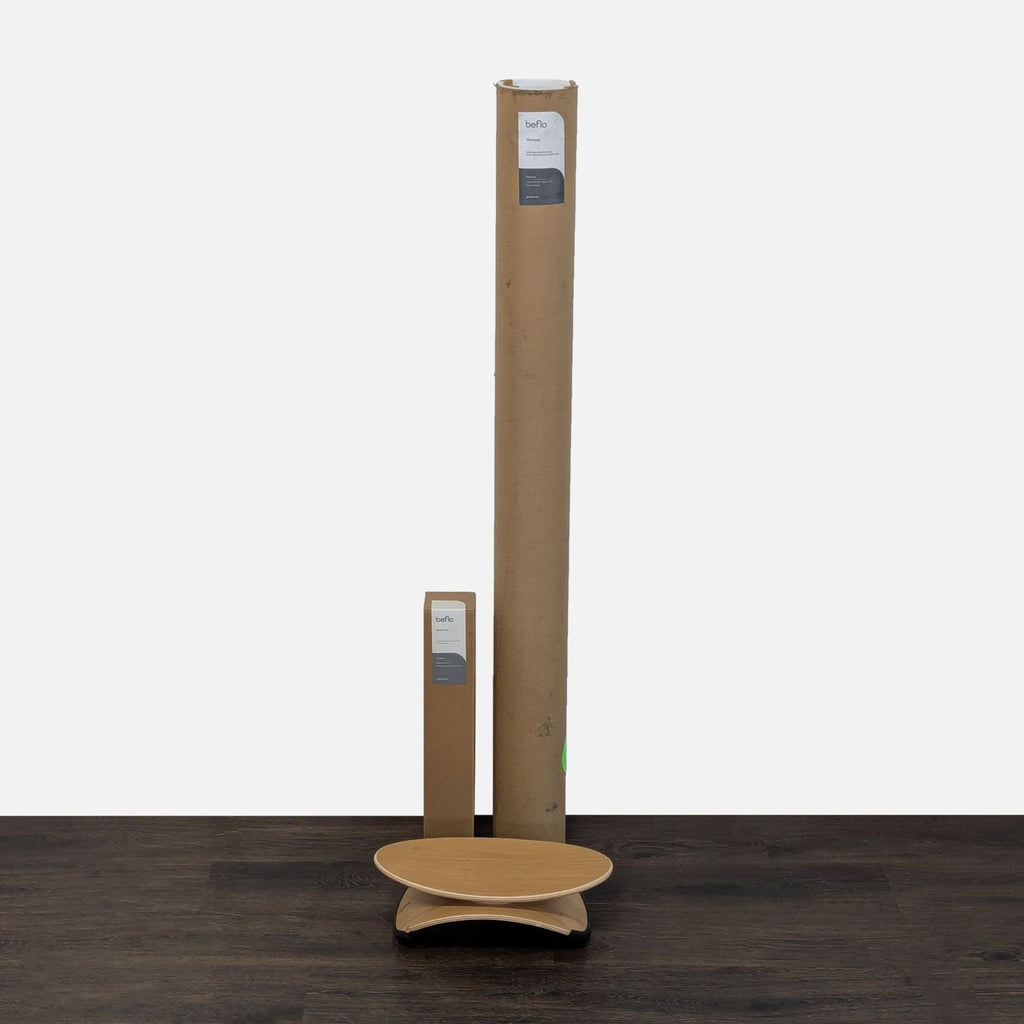 Beflo Modern Desk with Cable Management and Wood Finish