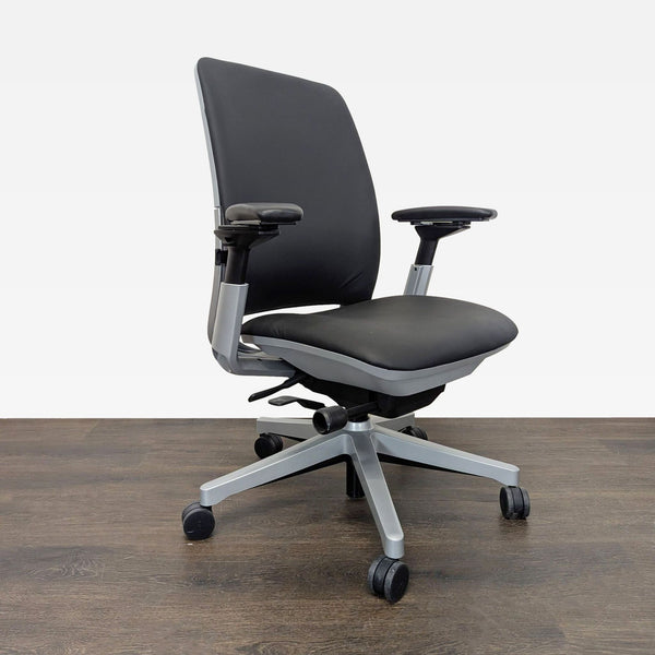 Steelcase Amia Black Ergonomic Office Chair with Adjustable Arms