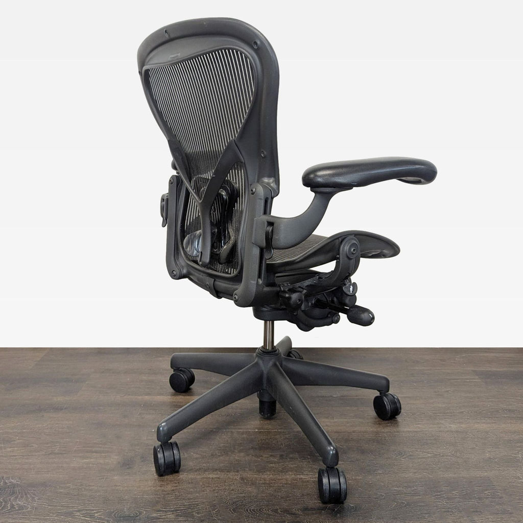Herman Miller Aeron Size A Ergonomic Office Chair - Black Mesh