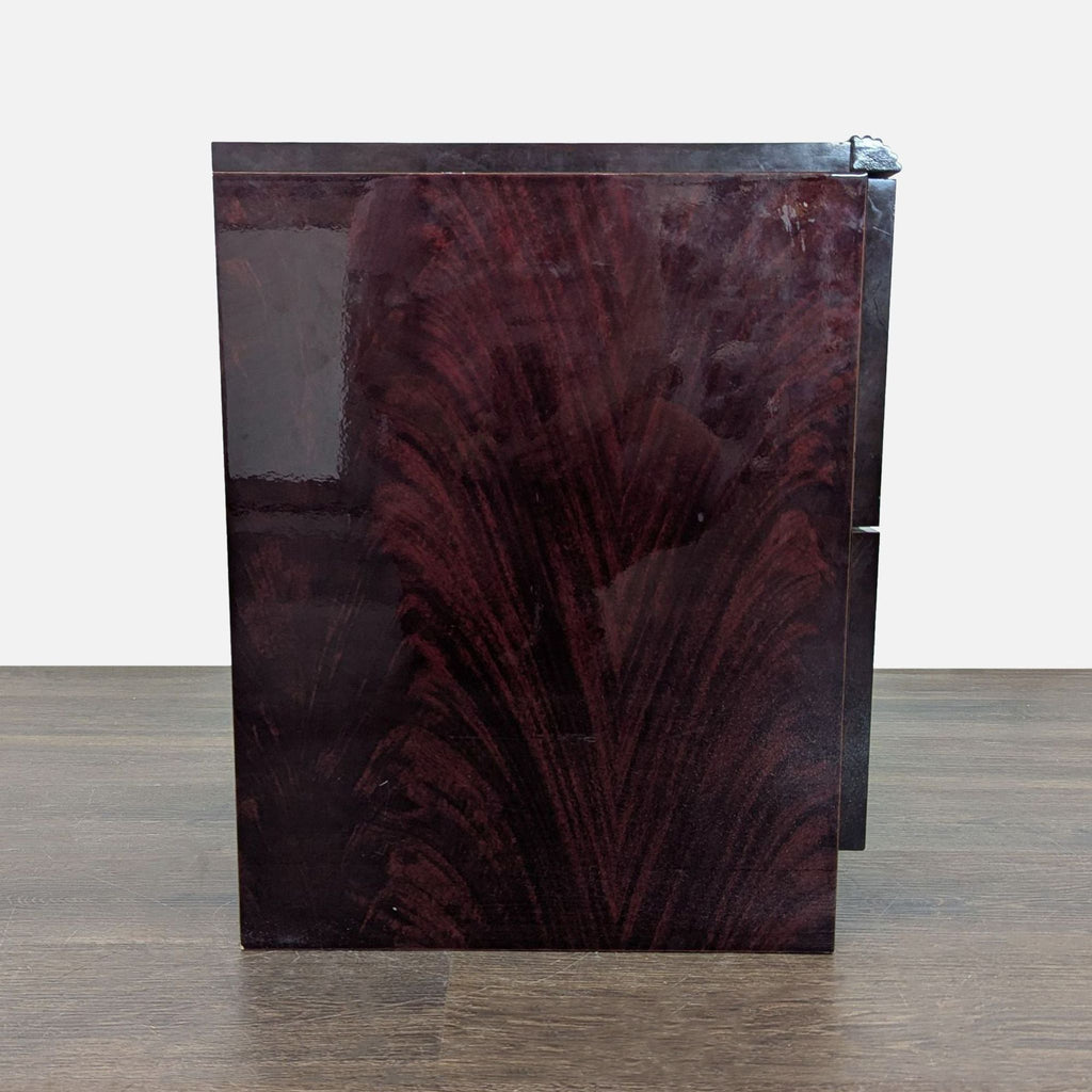 Two Drawer Nightstand with Wood and Metal Handles