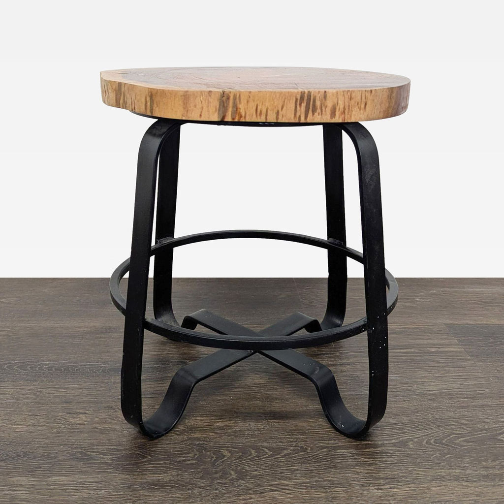 Metal Side Table with Live Edge Top - Accepted Offer (29.20% discount)