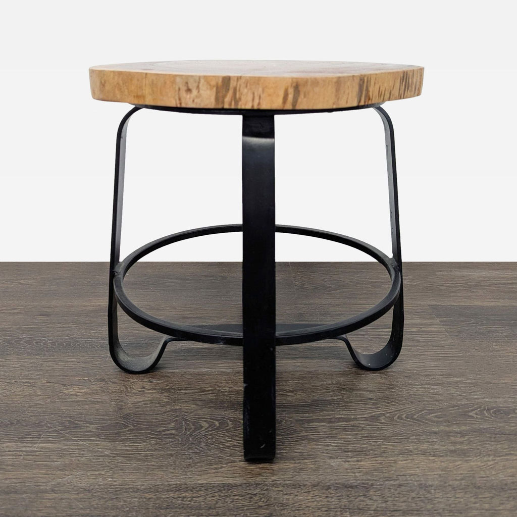 Metal Side Table with Live Edge Top - Accepted Offer (29.20% discount)