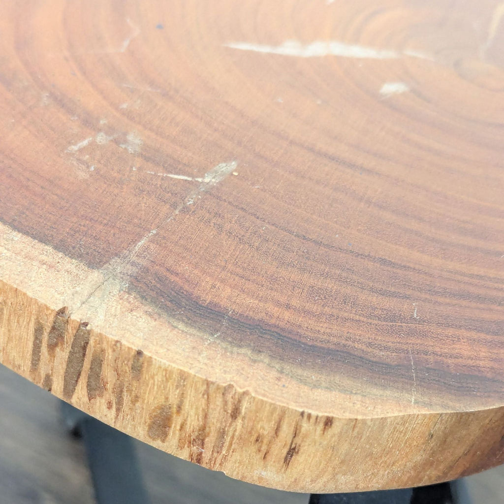 Metal Side Table with Live Edge Top - Accepted Offer (29.20% discount)