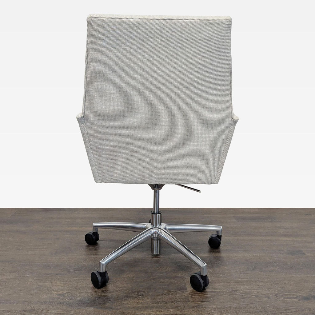 Room & Board Tenley Modern Office Chair with Light Gray Upholstery and Chrome Base