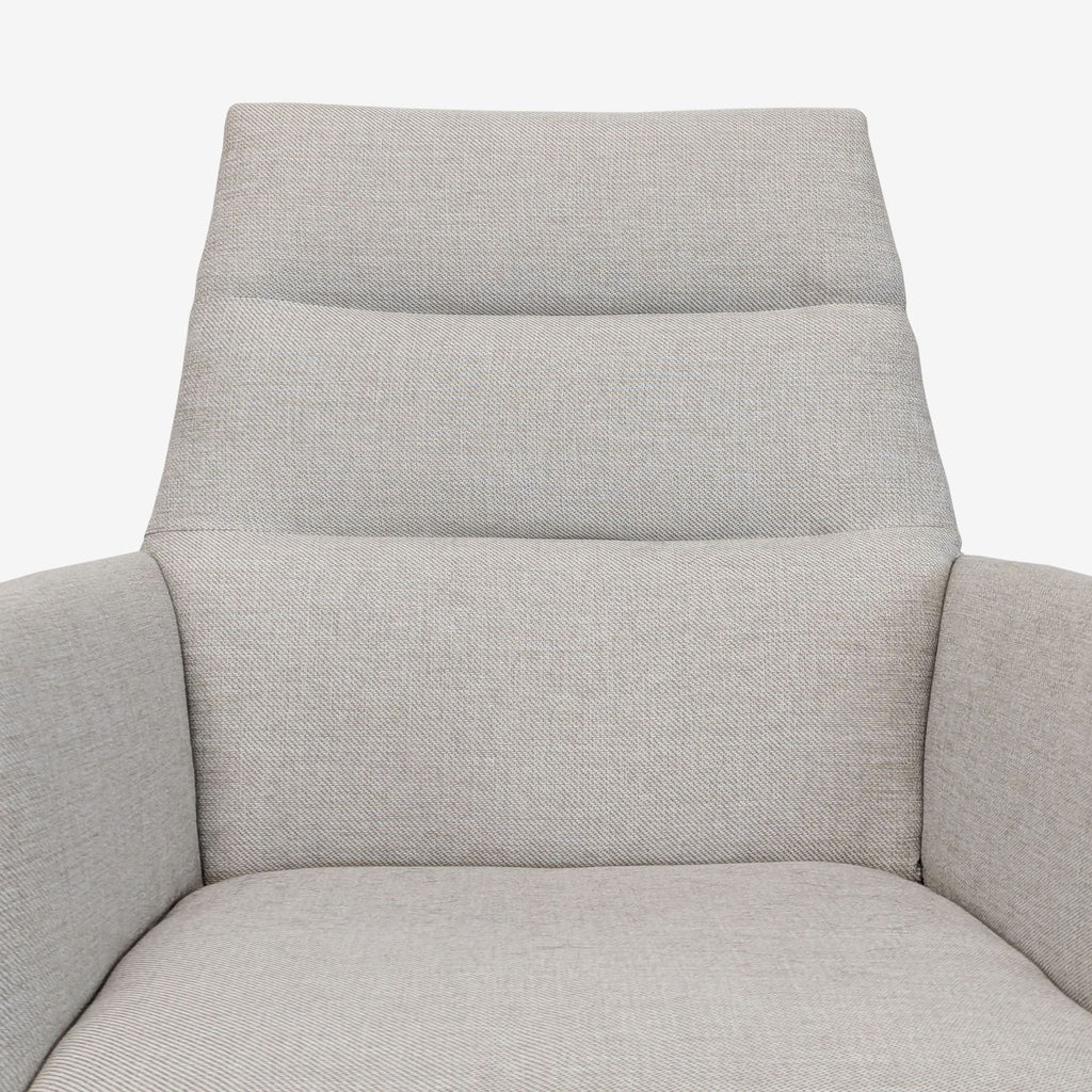 Room & Board Tenley Modern Office Chair with Light Gray Upholstery and Chrome Base