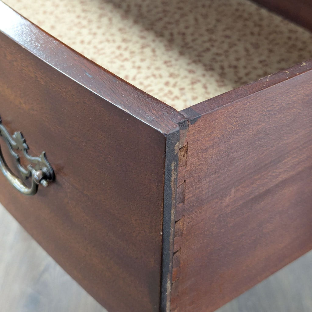 Vintage Mahogany Two Drawer Side Table