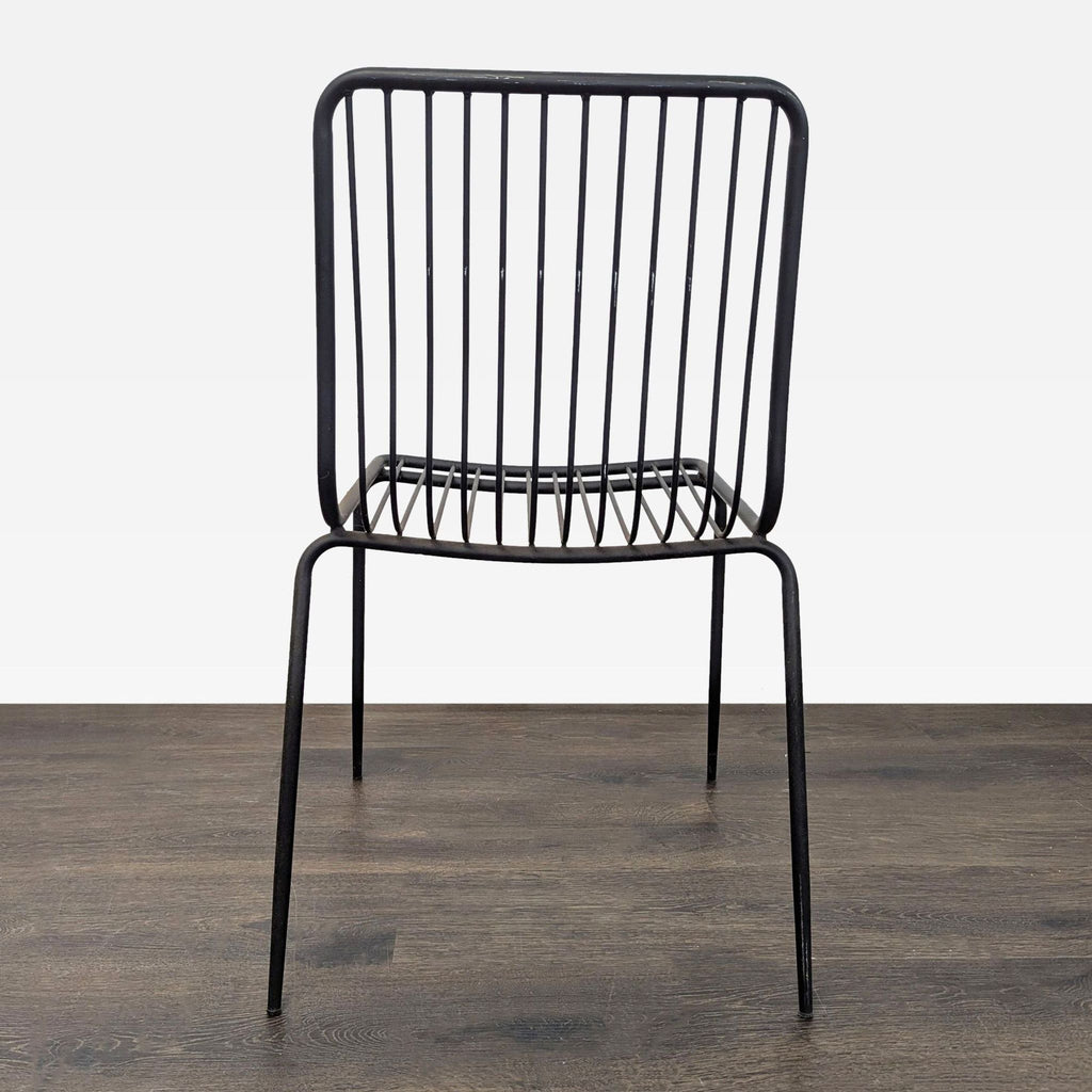 Modern Black Metal Wire Chair – Minimalist Design, Sturdy Construction