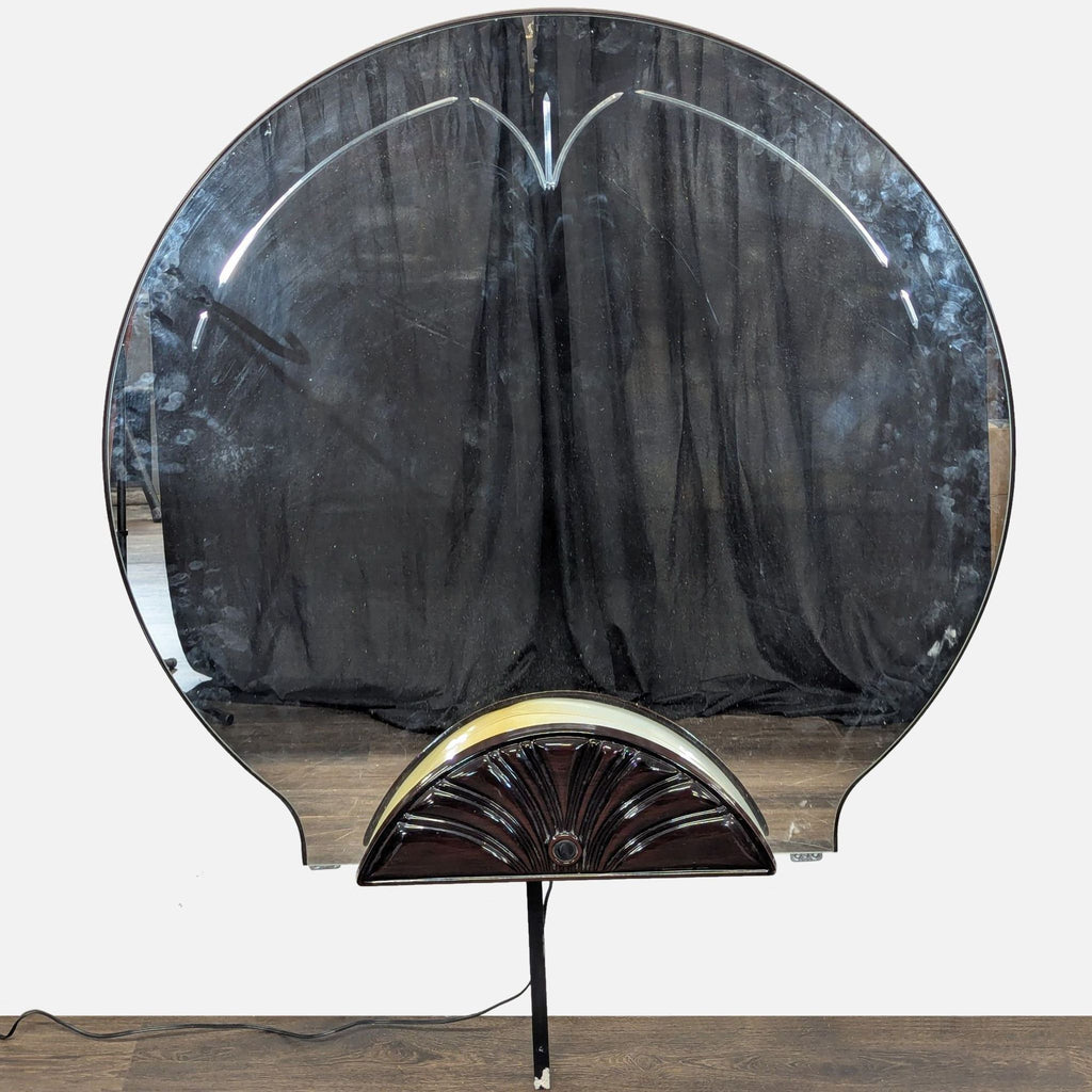 Vintage Art Deco Dresser with Fan-Shaped Mirror