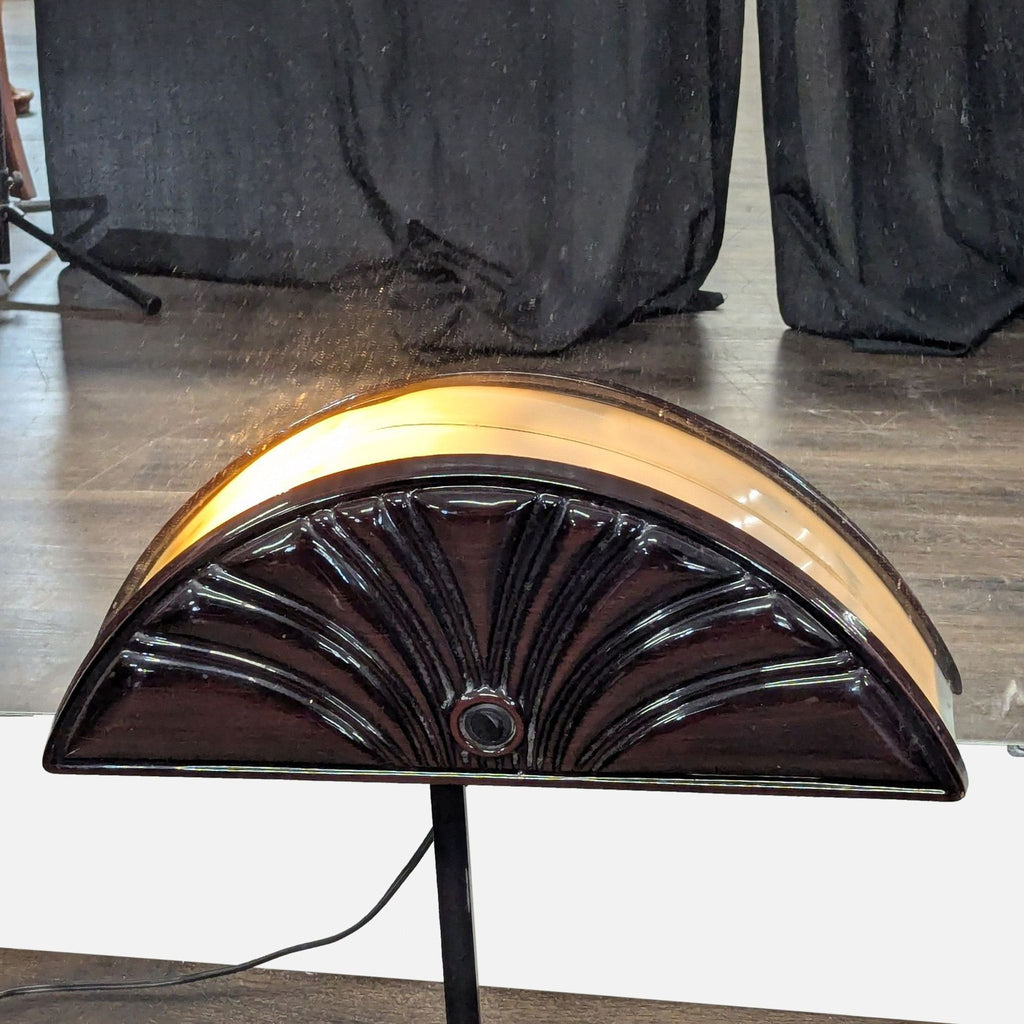 Vintage Art Deco Dresser with Fan-Shaped Mirror