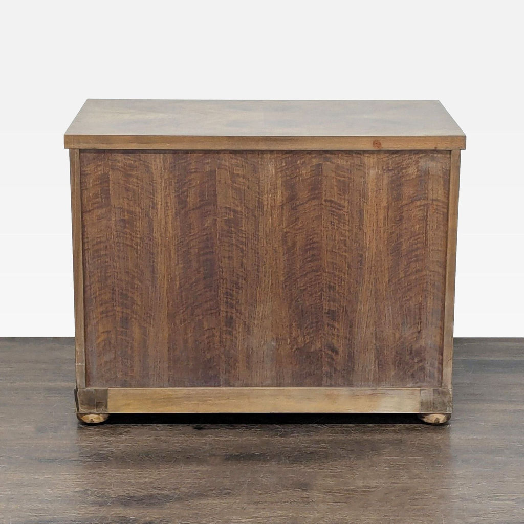 Baker Furniture Classic Burl Wood Veneer 3-Drawer Sidetable/Nightstand