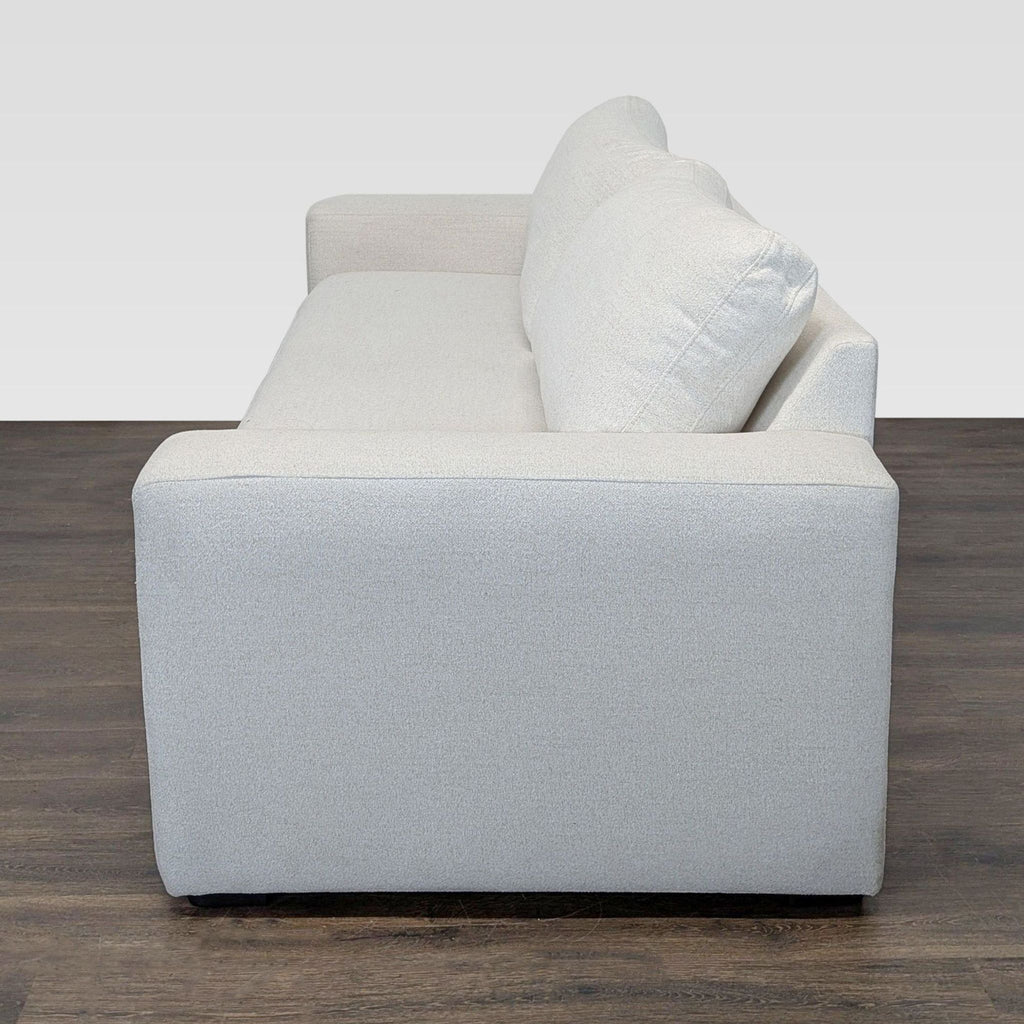 Living Spaces Isabella 3-Seat Modern Cream Sofa