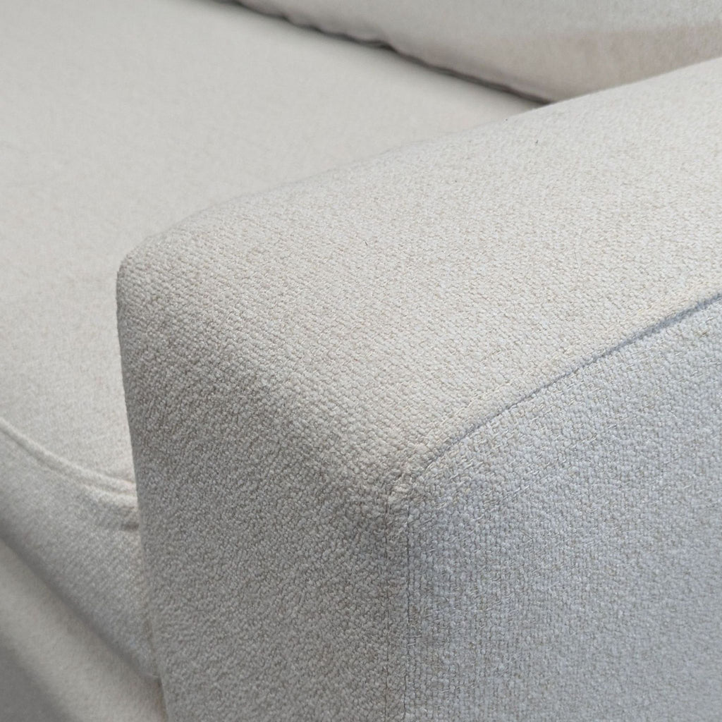 Living Spaces Isabella 3-Seat Modern Cream Sofa