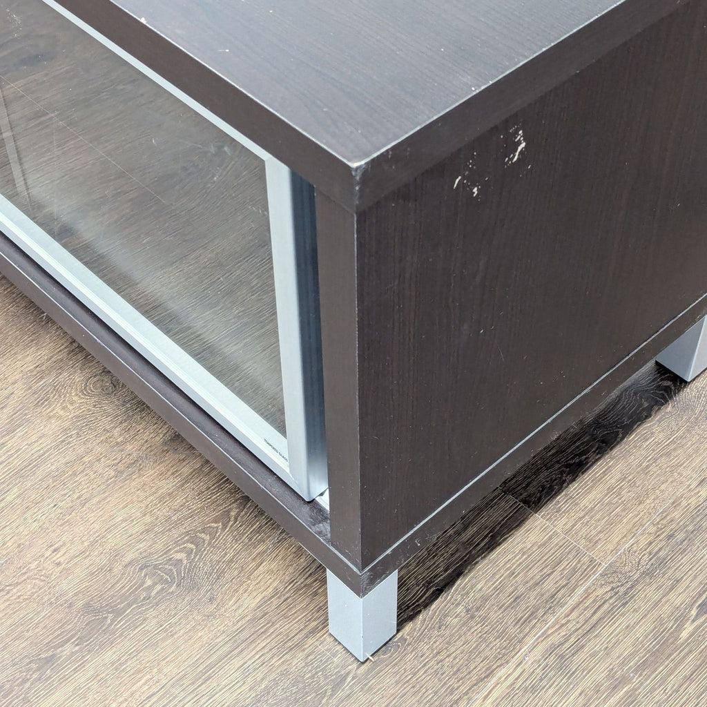 Media Console with Glass Sliding Door