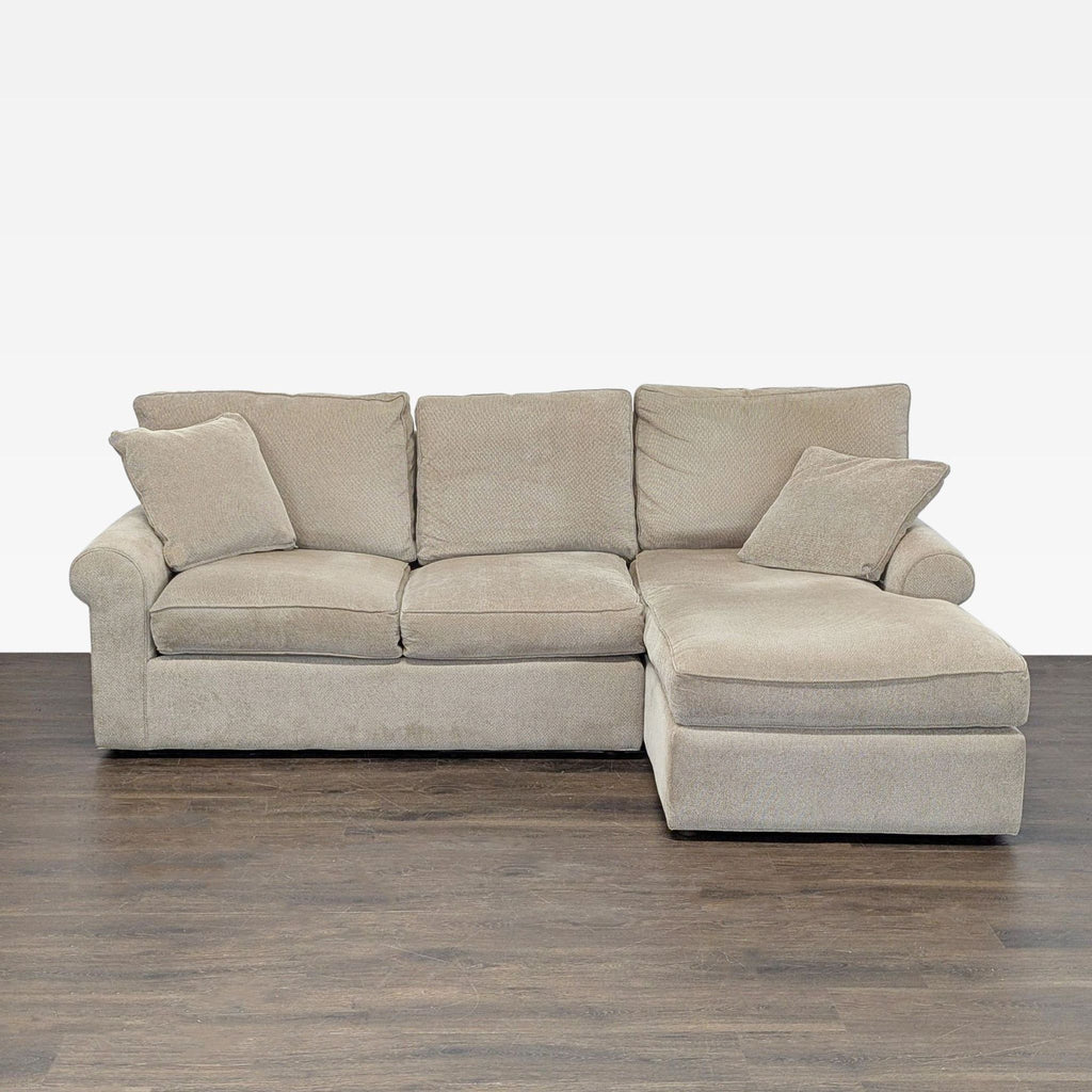 2. Close-up of a Cascadia brand sectional, showcasing its soft upholstery and spacious seating area.