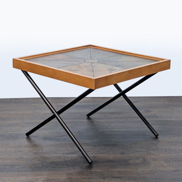 Slate Top Side Table with Metal X Legs - Accepted Offer (29.82% discount)