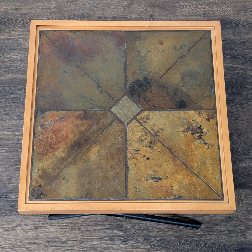 Slate Top Side Table with Metal X Legs - Accepted Offer (29.82% discount)