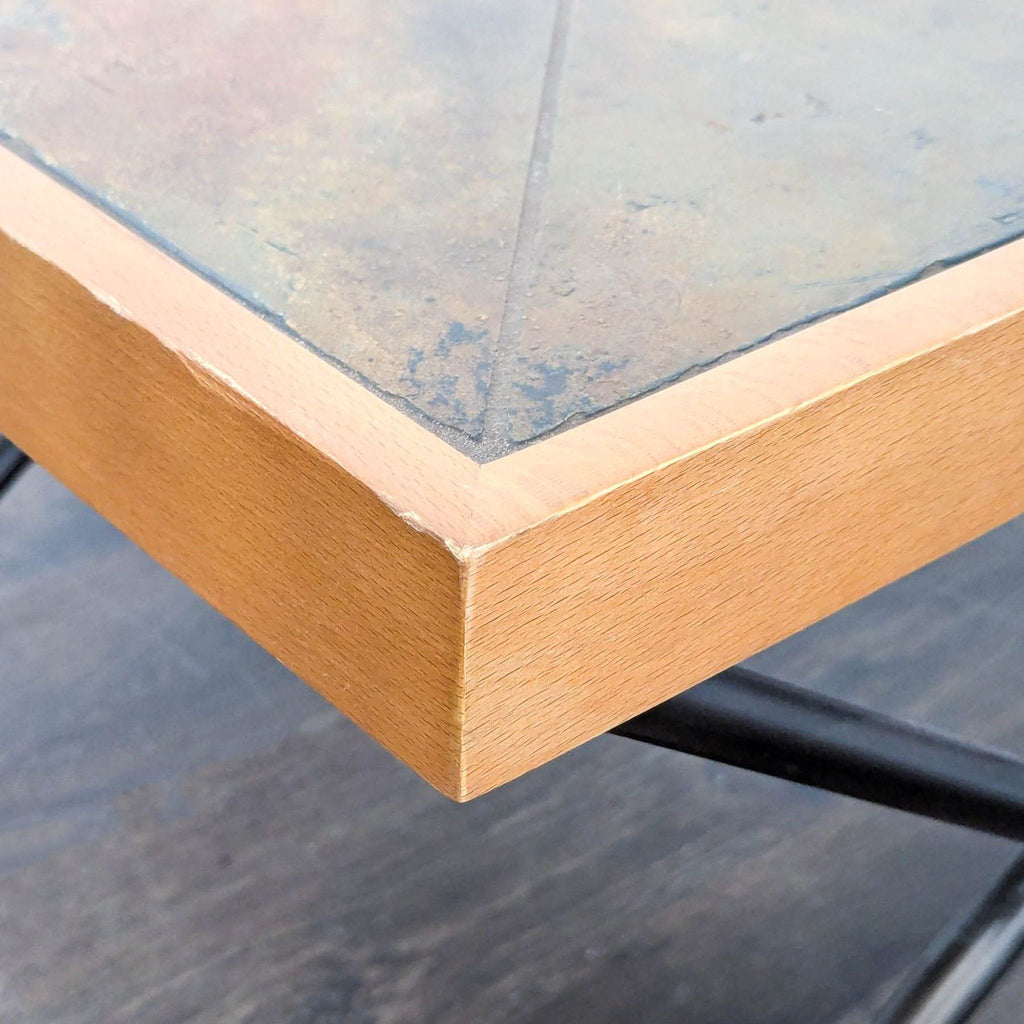 Slate Top Side Table with Metal X Legs - Accepted Offer (29.82% discount)