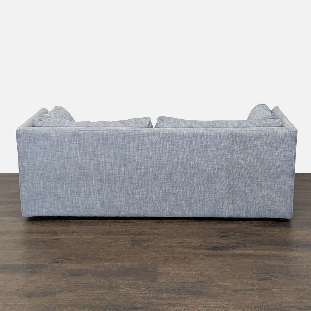 West Elm Modern Gray 3-Seat Sofa with Clean Lines